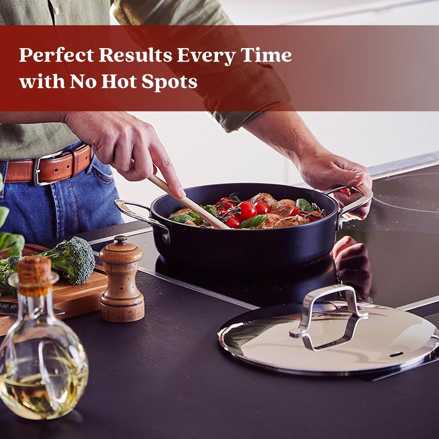 Set di pentolame Alva Maestro in acciaio inossidabile e ceramica antiaderente