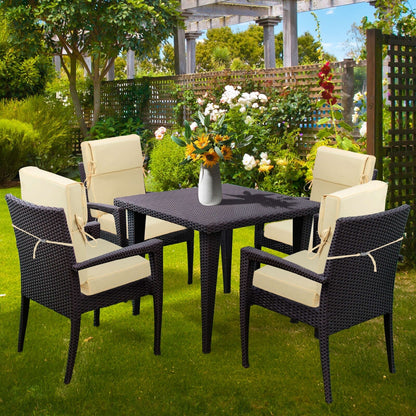 Aoodor Set di 4 cuscini per sedie da giardino con schienale alto, 117x53x10 cm (solo cuscini)