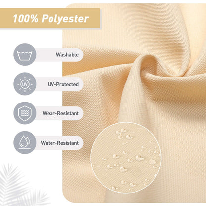 Aoodor Set di 4 cuscini per sedie da giardino con schienale alto, 117x53x10 cm (solo cuscini)