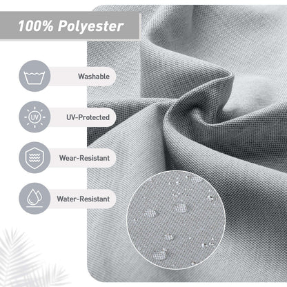 Aoodor Set di 4 cuscini per sedie da giardino con schienale alto, 117x53x10 cm (solo cuscini)