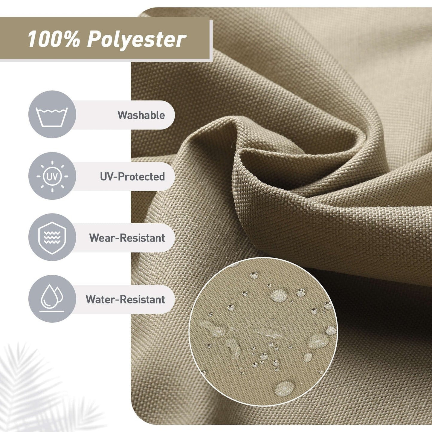 Aoodor Set di 4 cuscini per sedie da giardino con schienale alto, 117x53x10 cm (solo cuscini)