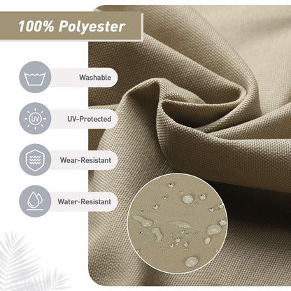 Aoodor Set di 4 cuscini per sedie da giardino con schienale alto, 117x53x10 cm (solo cuscini)