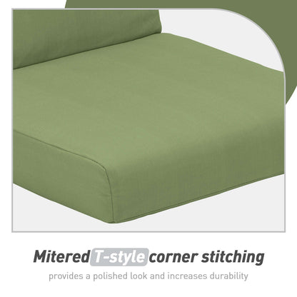 Aoodor Set di 4 cuscini per sedie da giardino con schienale alto, 117x53x10 cm (solo cuscini)