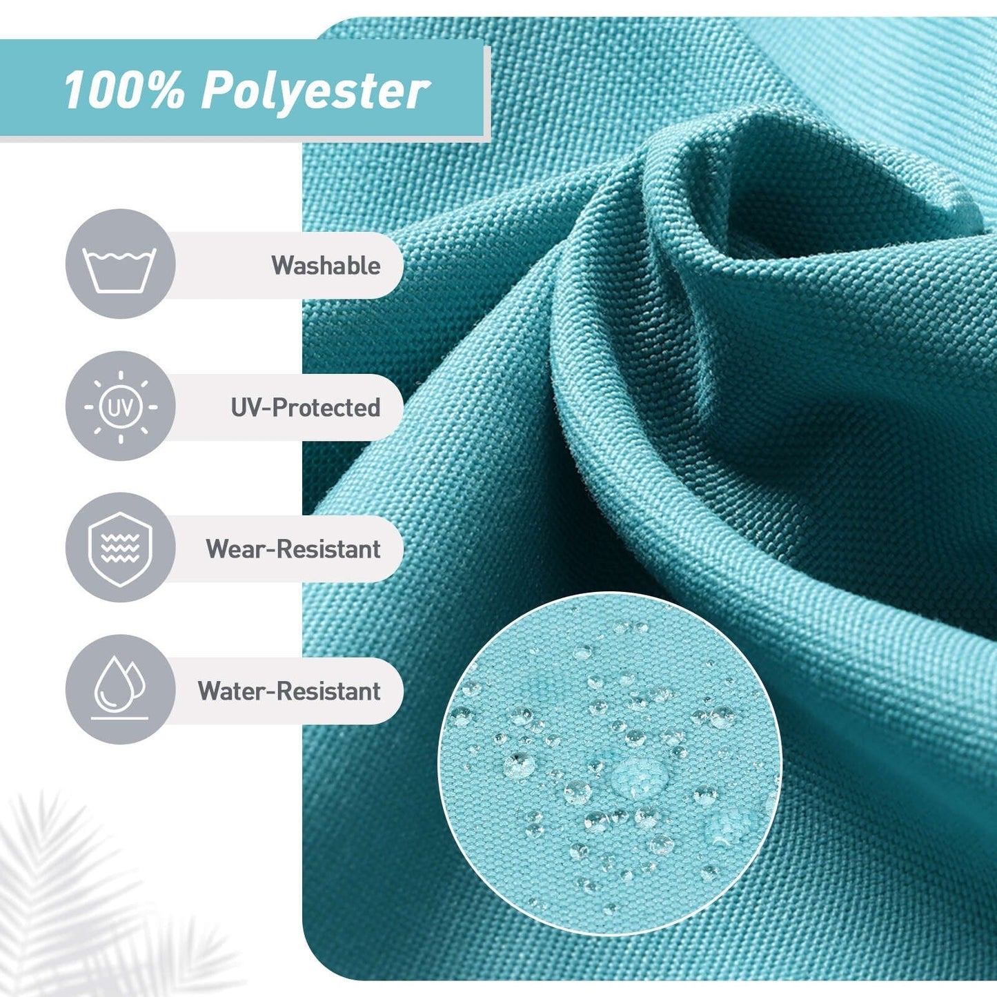 Aoodor Set di 4 cuscini per sedie da giardino con schienale alto, 117x53x10 cm (solo cuscini)