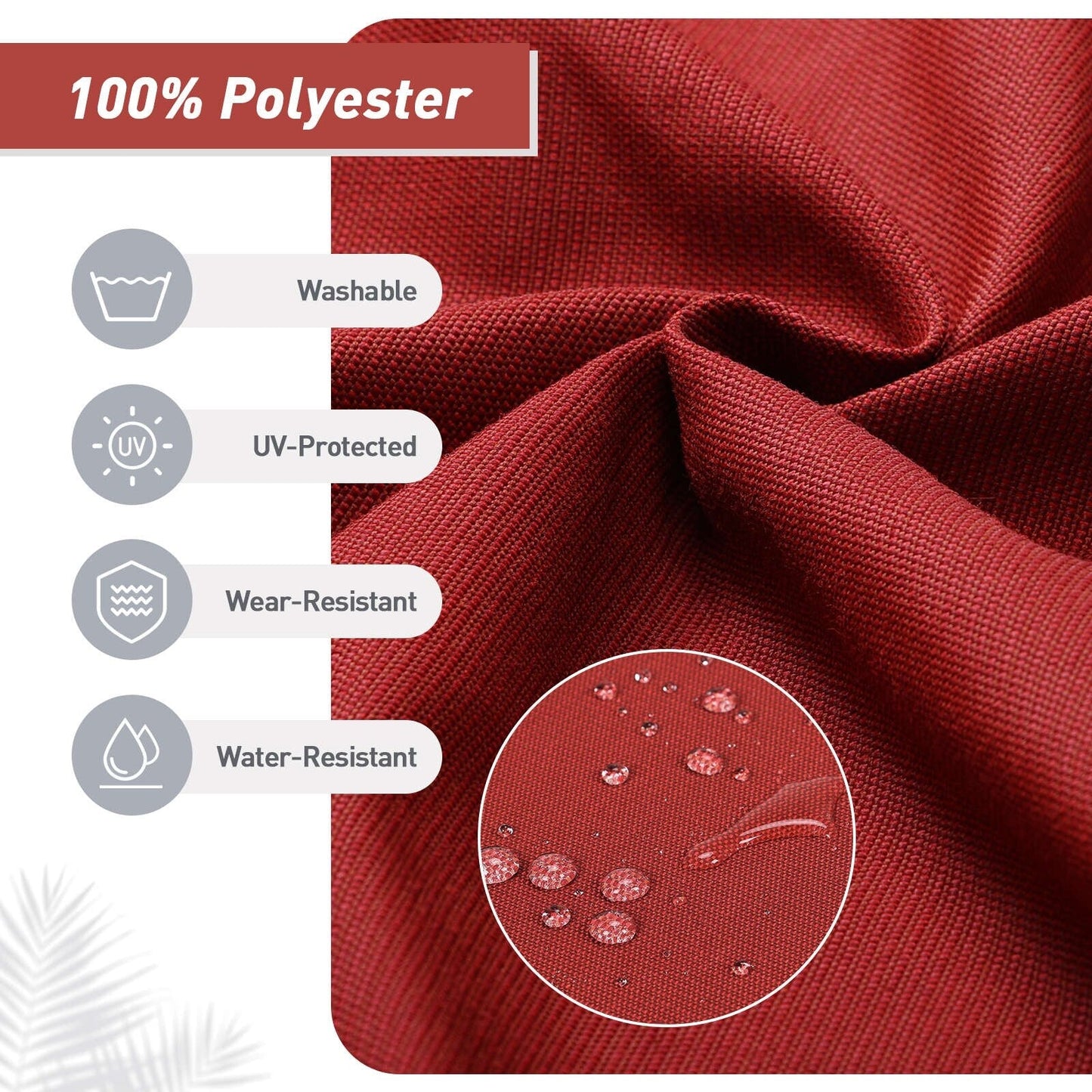 Aoodor Set di 4 cuscini per sedie da giardino con schienale alto, 117x53x10 cm (solo cuscini)