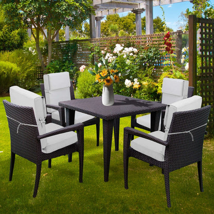 Aoodor Set di 4 cuscini per sedie da giardino con schienale alto, 117x53x10 cm (solo cuscini)