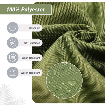 Aoodor Set di 4 cuscini per sedie da giardino con schienale alto, 117x53x10 cm (solo cuscini)