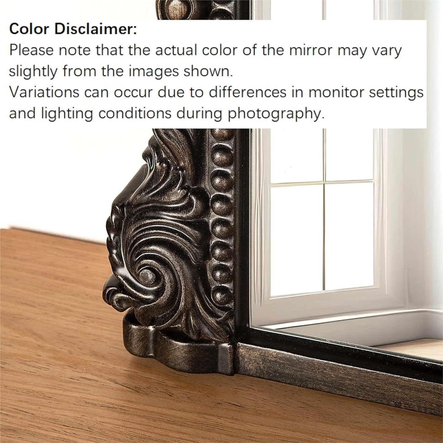 Specchio da parete ad arco, specchio decorativo in stile barocco - 36×23