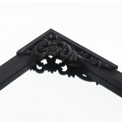 Specchio da terra a figura intera con arco e intaglio in legno massello