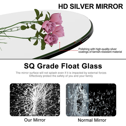 Specchio a figura intera da terra in legno con arco, specchio da parete