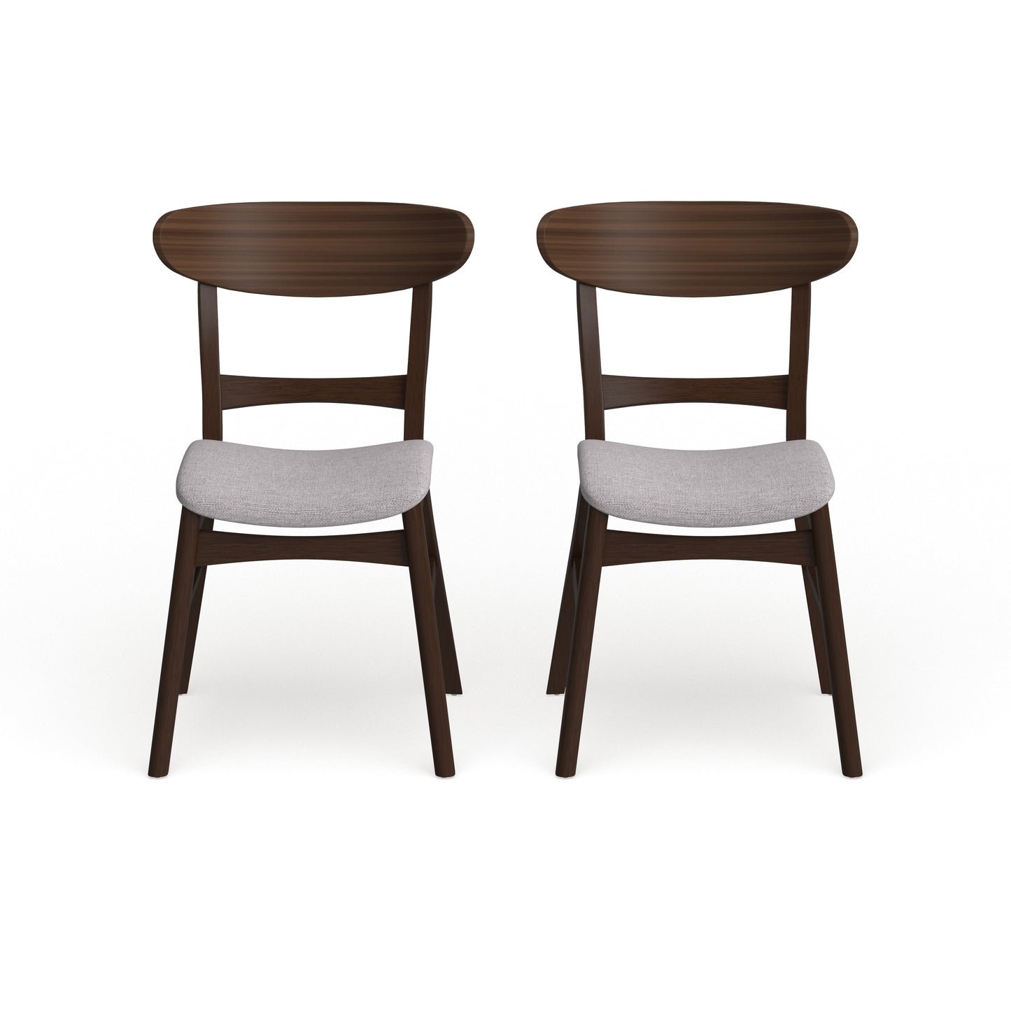 Sedia da pranzo Abrielle in legno di gomma imbottita, stile Mid-Century Modern, di Christopher Knight Home (confezione da 2)