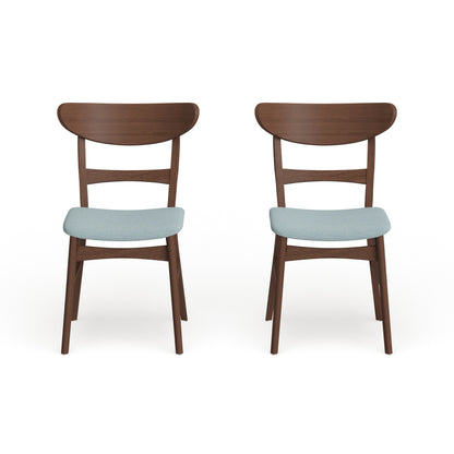 Sedia da pranzo Abrielle in legno di gomma imbottita, stile Mid-Century Modern, di Christopher Knight Home (confezione da 2)