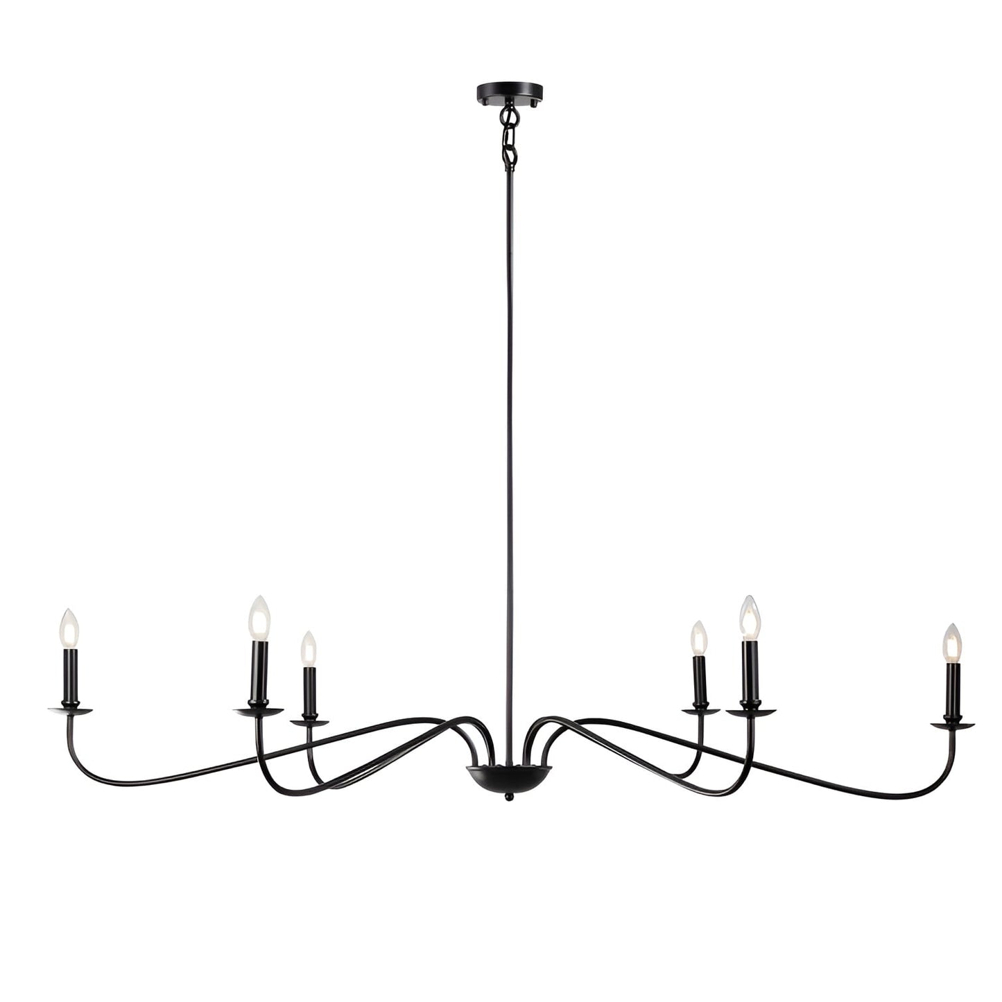 Lampadario classico francese minimalista a 6 luci con illuminazione a stile candela