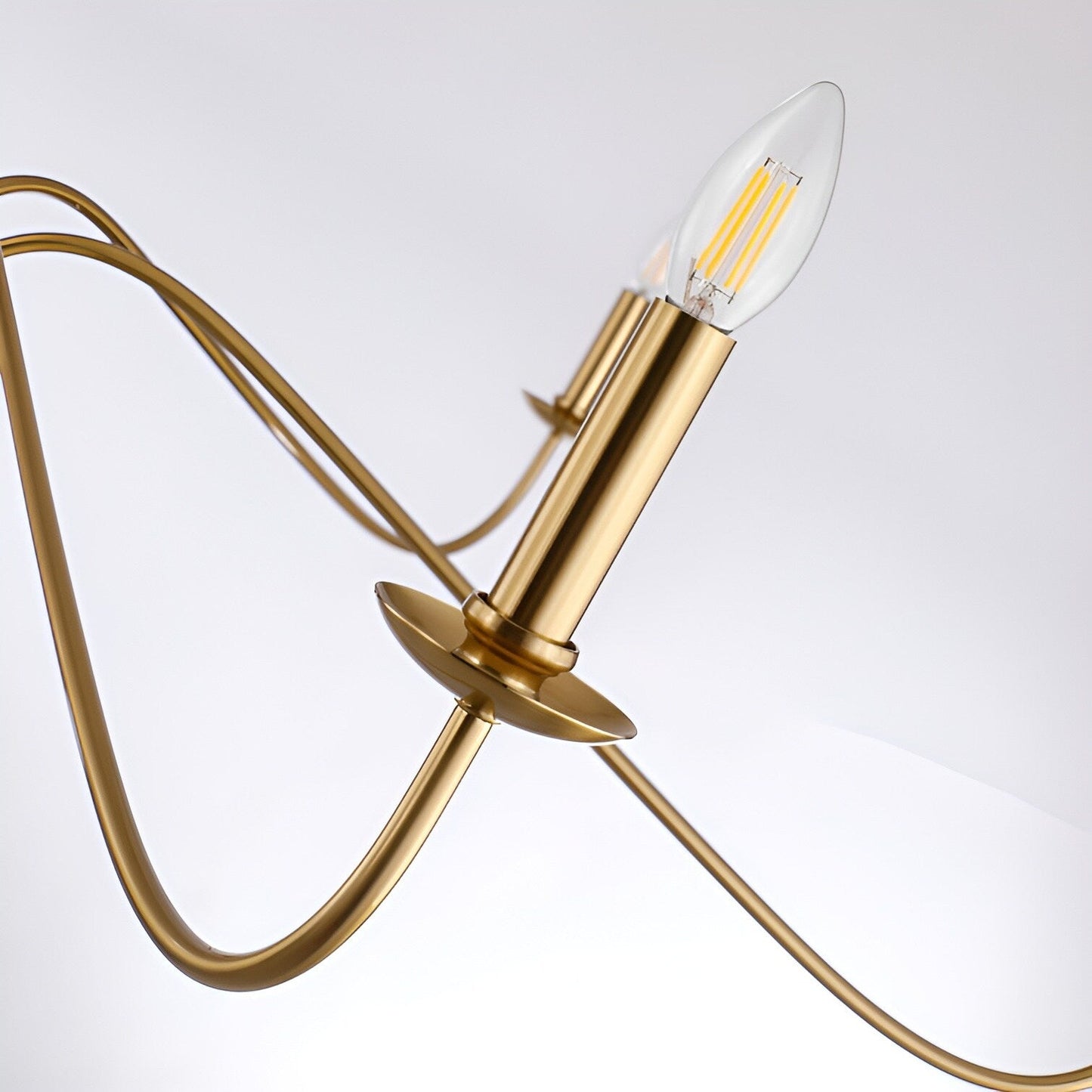 Lampadario classico francese minimalista a 6 luci con illuminazione a stile candela