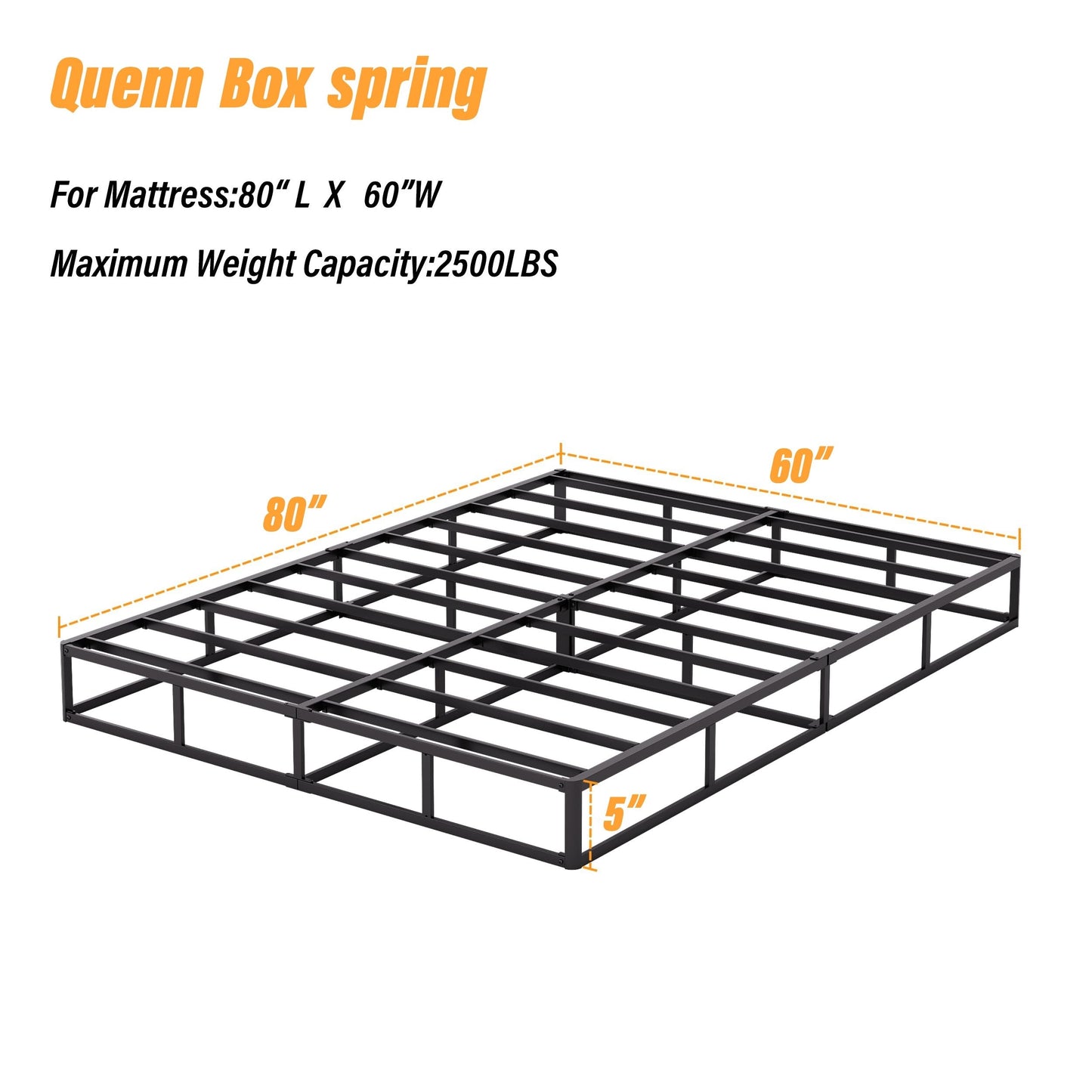 Molla metallica a basso profilo da 5 pollici, struttura robusta con copertura grigia.