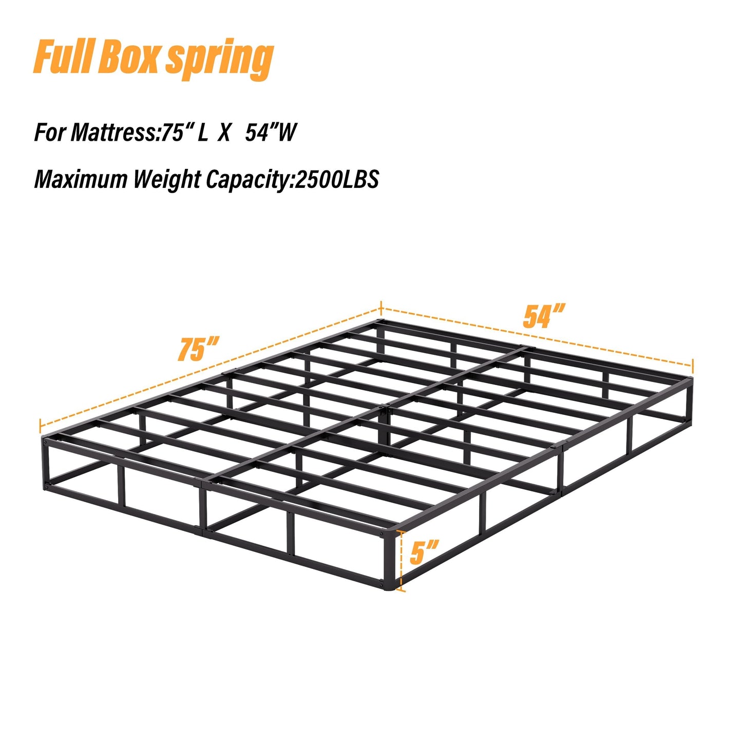 Molla metallica a basso profilo da 5 pollici, struttura robusta con copertura grigia.