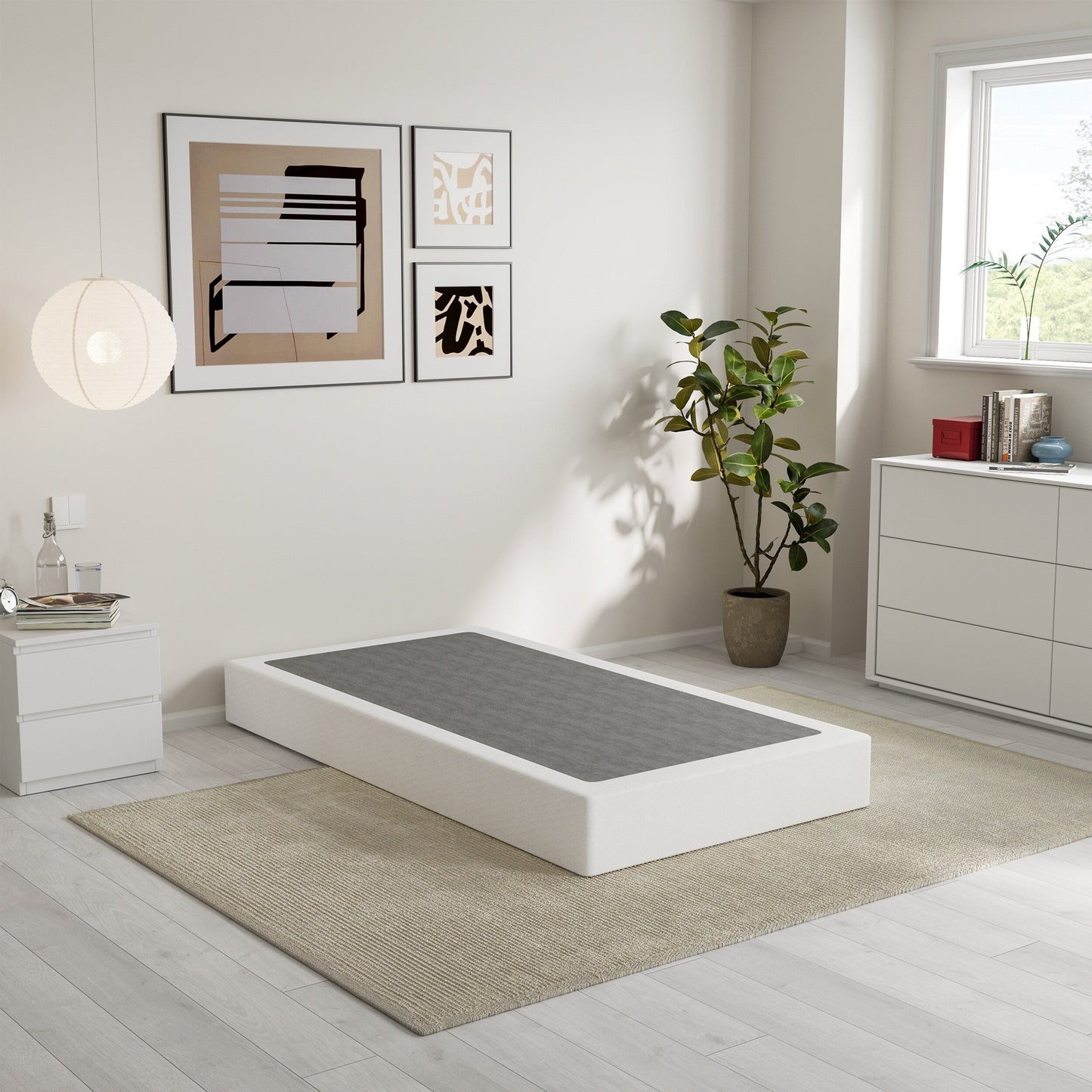 Molla metallica a basso profilo da 5 pollici, struttura robusta con copertura grigia.