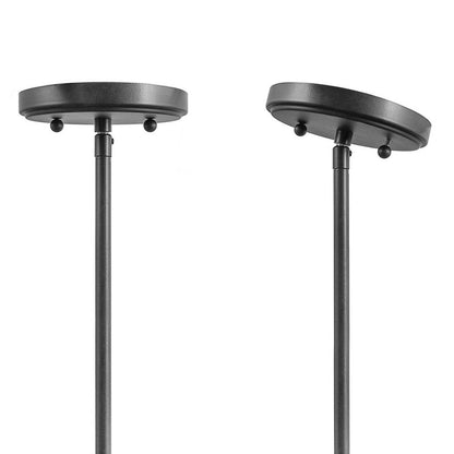 Lampada a sospensione a 3 luci in stile industriale/rustico a forma di cupola, in metallo, con finitura in bronzo oliato, ideale per illuminare isole cucina.