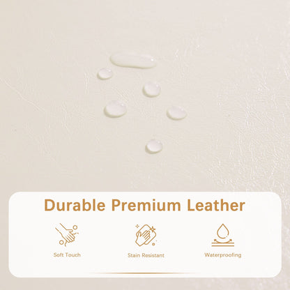 Pouf contenitore rettangolare imbottito con rivestimento in similpelle - 50,3 x 17,50 x 18 cm