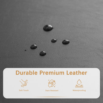 Pouf contenitore rettangolare imbottito con rivestimento in similpelle - 50,3 x 17,50 x 18 cm