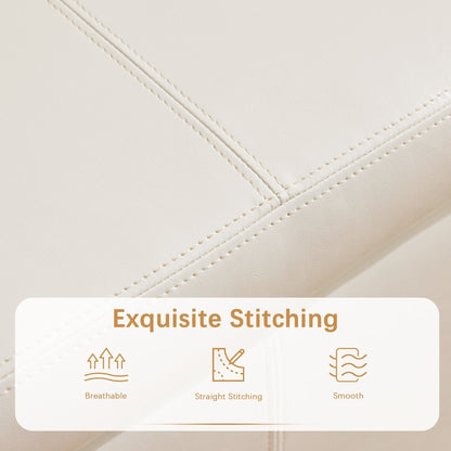 Pouf contenitore rettangolare imbottito con rivestimento in similpelle - 50,3 x 17,50 x 18 cm