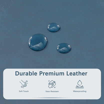 Pouf contenitore rettangolare imbottito con rivestimento in similpelle - 50,3 x 17,50 x 18 cm