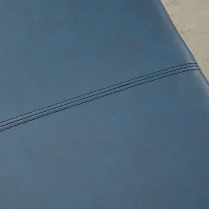 Pouf contenitore rettangolare imbottito con rivestimento in similpelle - 50,3 x 17,50 x 18 cm