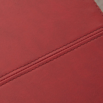 Pouf contenitore rettangolare imbottito con rivestimento in similpelle - 50,3 x 17,50 x 18 cm