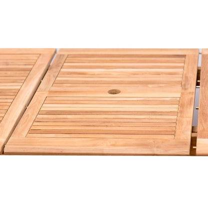 Set da pranzo da esterno Amazonia in legno di tek certificato FSC, 11 pezzi - 10 posti - 11 pezzi