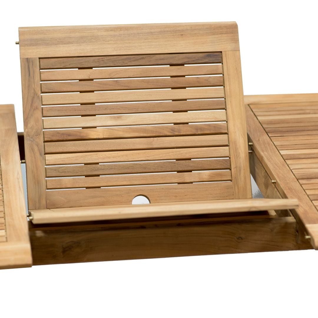 Set da pranzo da esterno Amazonia in legno di tek certificato FSC, 11 pezzi - 10 posti - 11 pezzi