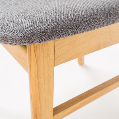 Sedia da pranzo Abrielle in legno di gomma imbottita, stile Mid-Century Modern, di Christopher Knight Home (confezione da 2)