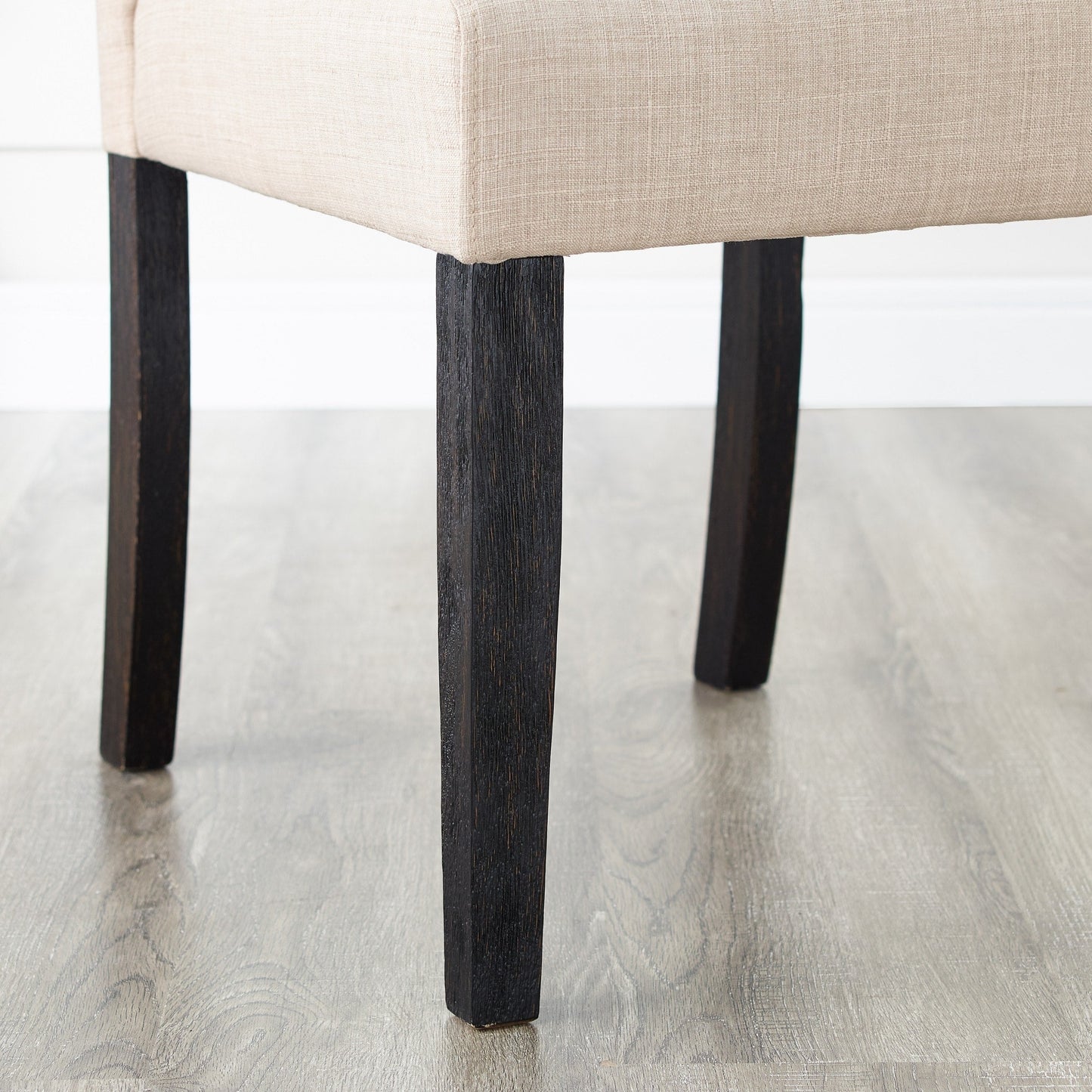 Sedia da pranzo imbottita Roundhill Furniture Leviton in legno massello (confezione da 2)