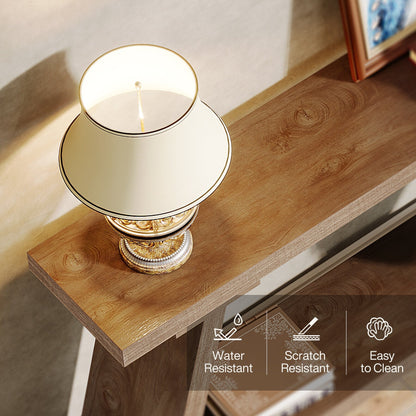 Tavolo da divano in legno rustico lungo 70,9 pollici con ripiano portaoggetti