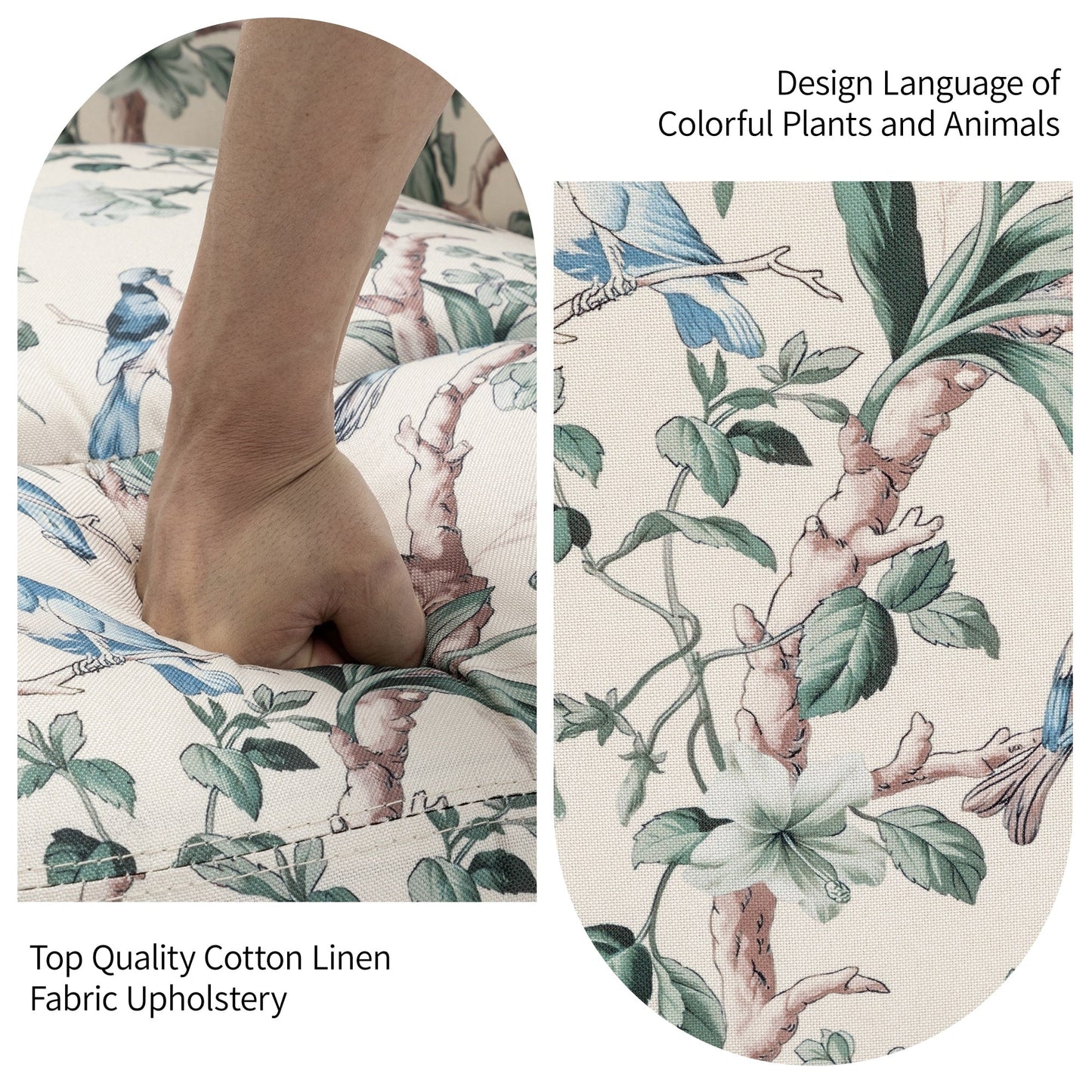 Set di 2 poltrone reclinabili con meccanismo manuale, girevoli e oscillanti, con motivo a 29'' di larghezza.