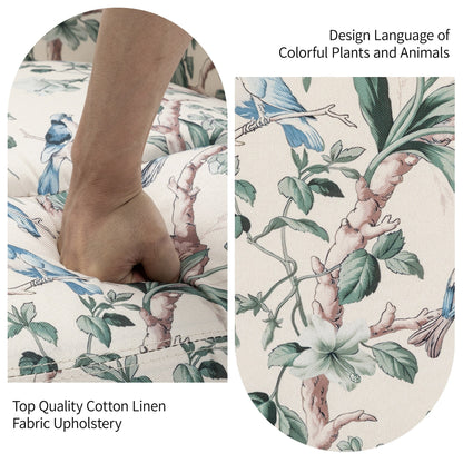 Set di 2 poltrone reclinabili con meccanismo manuale, girevoli e oscillanti, con motivo a 29'' di larghezza.