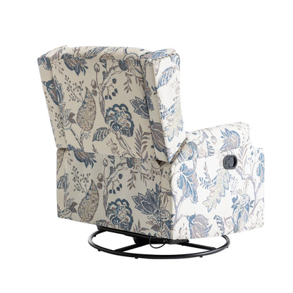 Set di 2 poltrone reclinabili con meccanismo manuale, girevoli e oscillanti, con motivo a 29'' di larghezza.