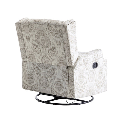 Set di 2 poltrone reclinabili con meccanismo manuale, girevoli e oscillanti, con motivo a 29'' di larghezza.