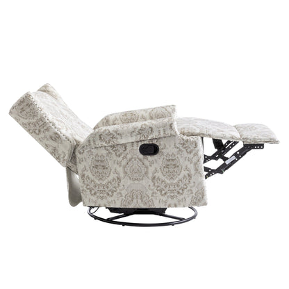 Set di 2 poltrone reclinabili con meccanismo manuale, girevoli e oscillanti, con motivo a 29'' di larghezza.