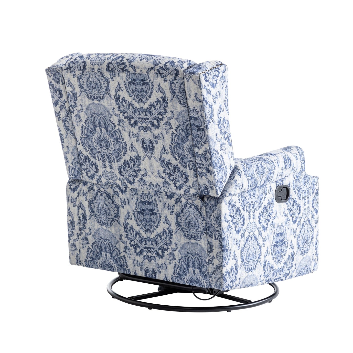 Set di 2 poltrone reclinabili con meccanismo manuale, girevoli e oscillanti, con motivo a 29'' di larghezza.