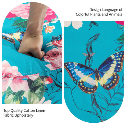 Set di 2 poltrone reclinabili con meccanismo manuale, girevoli e oscillanti, con motivo a 29'' di larghezza.