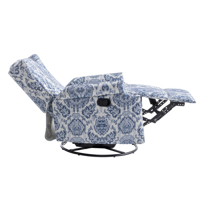 Set di 2 poltrone reclinabili con meccanismo manuale, girevoli e oscillanti, con motivo a 29'' di larghezza.