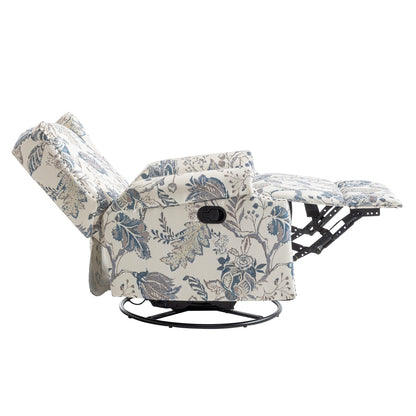 Set di 2 poltrone reclinabili con meccanismo manuale, girevoli e oscillanti, con motivo a 29'' di larghezza.