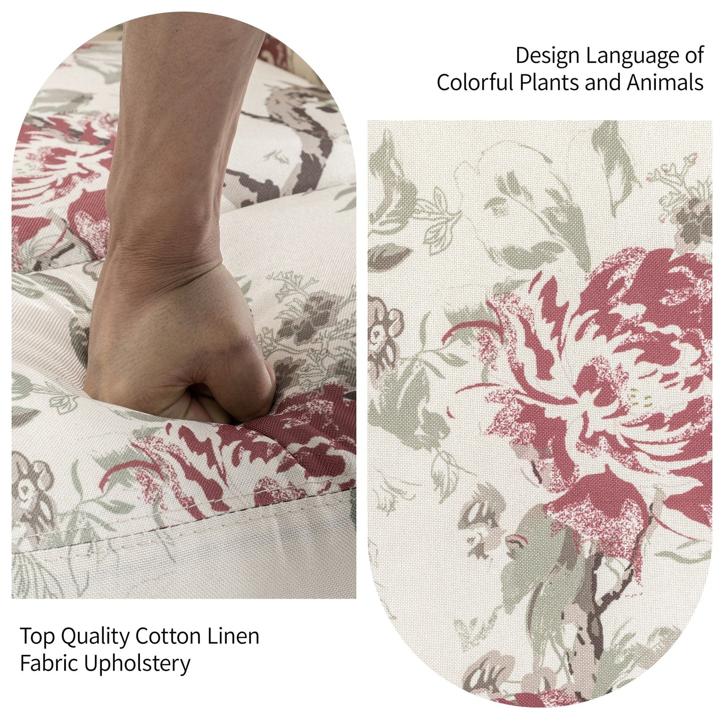 Set di 2 poltrone reclinabili con meccanismo manuale, girevoli e oscillanti, con motivo a 29'' di larghezza.