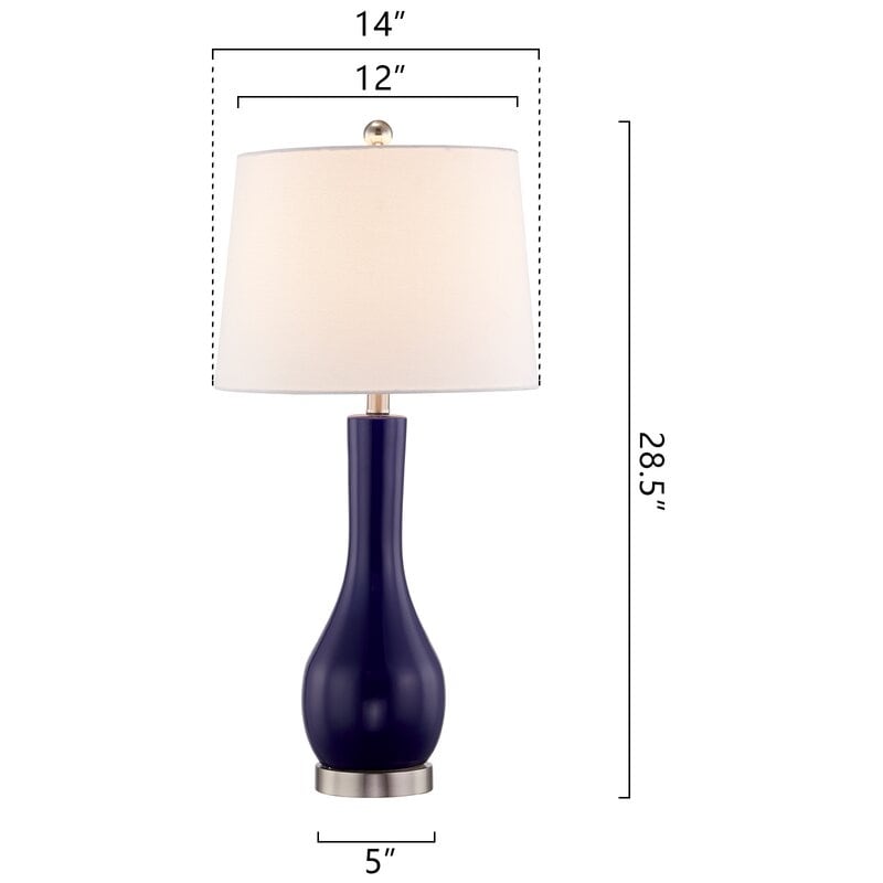 Set di 2 lampade da tavolo in ceramica da 28,5 cm con USB