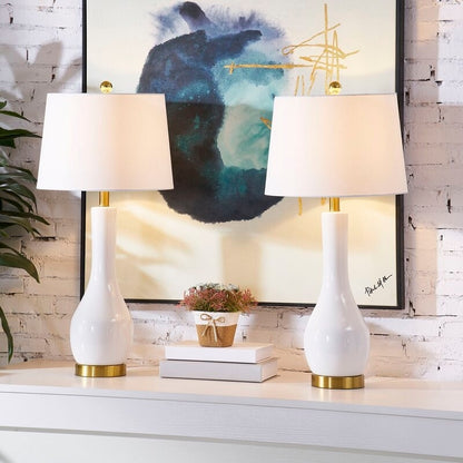 Set di 2 lampade da tavolo in ceramica da 28,5 cm con USB