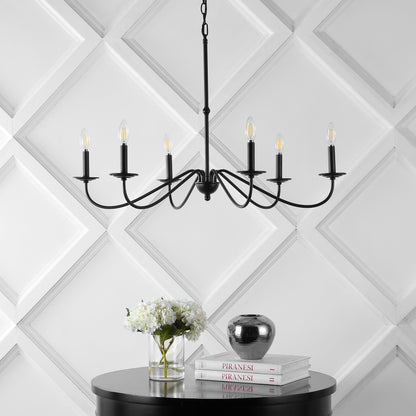 Lampadario a LED in ferro a 6 luci, 34,75 pollici, di JONATHAN Y