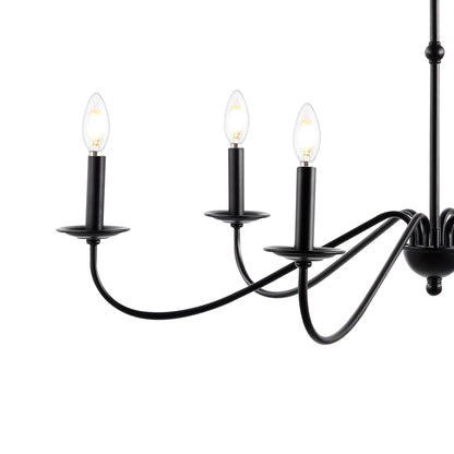 Lampadario a LED in ferro a 6 luci, 34,75 pollici, di JONATHAN Y