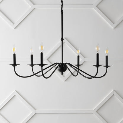 Lampadario a LED in ferro a 6 luci, 34,75 pollici, di JONATHAN Y