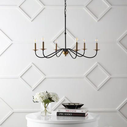 Lampadario a LED in ferro a 6 luci, 34,75 pollici, di JONATHAN Y