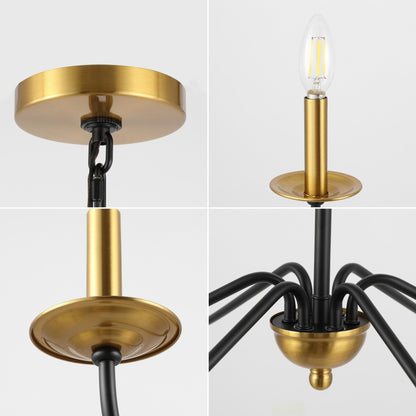 Lampadario a LED in ferro a 6 luci, 34,75 pollici, di JONATHAN Y